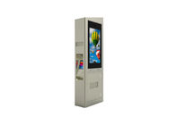 İnce Dış Mekan Ekran Dikili LCD Monitör Reklam Ekranı 2500nits Dijital Tabela Reklamları Kiosk Su Geçirmez
