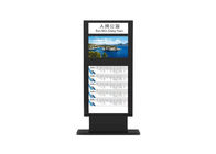 Otobüs istasyonu açık lcd dokunmatik ekran ultra ince reklam ekranı 32 inç zemin standı dijital tabela