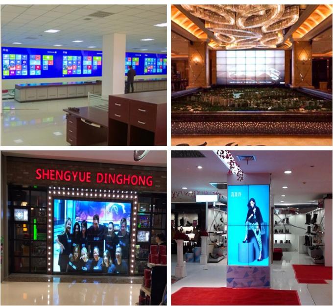 Dijital TV Duvarı Güçlü Üç Boyutlu Ekleme Ekran Paneli ile 46 inç ultra ince Shenzhen Lcd Video Duvar KTV