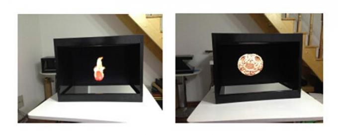 4 taraf Takı / saat göstergesi için holografik 3D ekran / holografik görüntüleme sistemi
