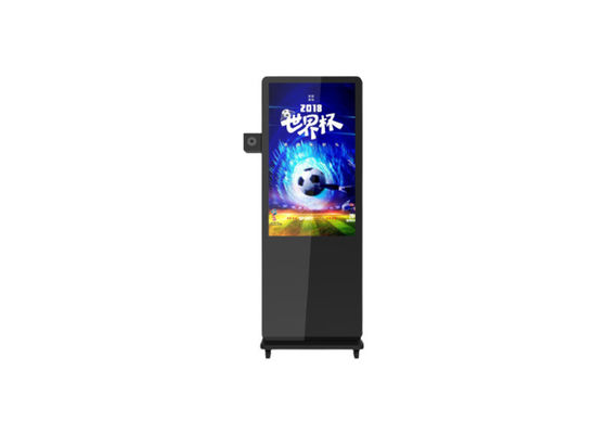 Taşınabilir Açık CMS Reklam Yazılımı LCD Reklam Ekranı Kiosk Akülü Tekerlekli Dijital Tabela