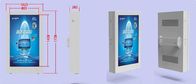 Duvara Montaj Suya Dayanıklı Dijital Tabela Açık LCD Ekran 65 inç 1500 Nits Parlaklık