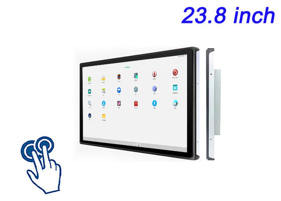 23.8 inçlik Android gömülü dokunmatik ekran konukseverlik uygulamaları, CNC makineleri, lojistik panoları ve dijital işaretleme için