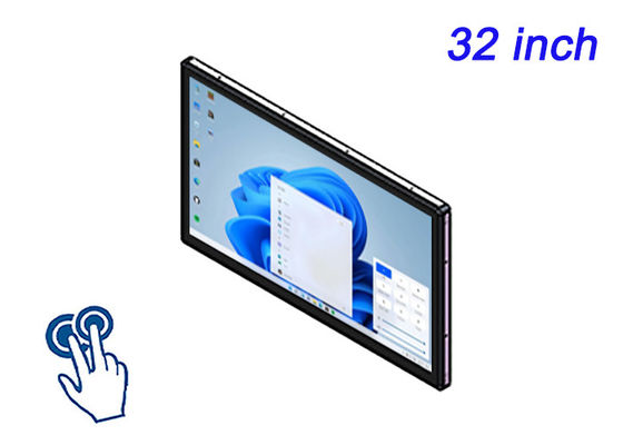 Kontrol odaları, lojistik ekranları, gözetleme sistemleri ve toplu taşıma arabirimleri için 32 inçlik Windows Touch gömülü monitör