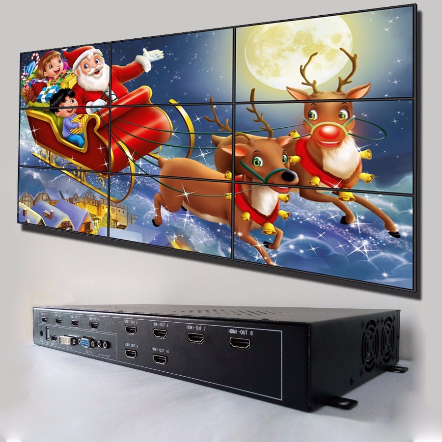 47 inç Süper İnce 3 X 3 Video Duvar, Hafif Çoklu Ekran Monitörü Düşük Güç Tüketimi